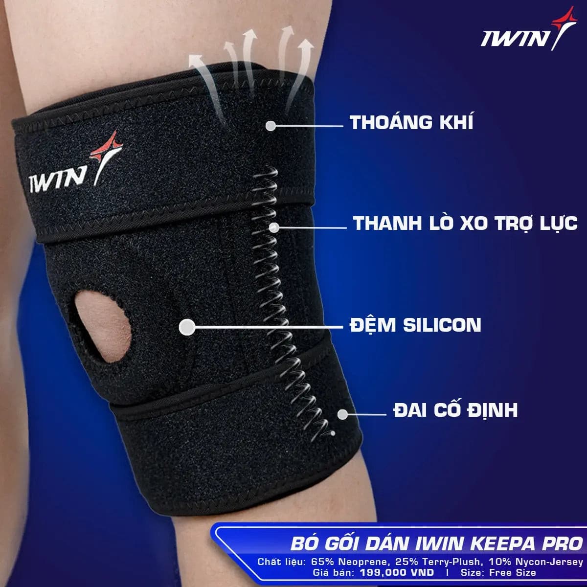 Bó gối dán iWin Keepa PRO - COKANA