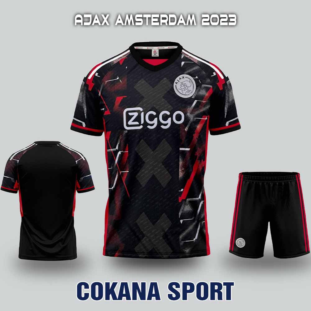 Bộ quần áo bóng đá Ajax Amsterdam thun lạnh Dk - COKANA