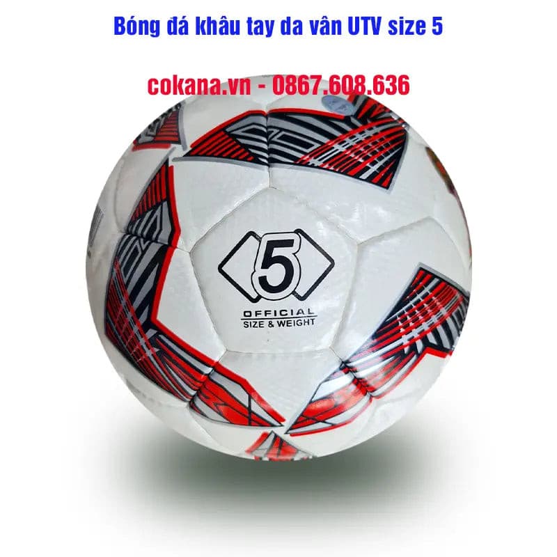 Bóng đá Bách Hiền khâu tay da vân UTV size số 5 thi đấu chuyên nghiệp - COKANA