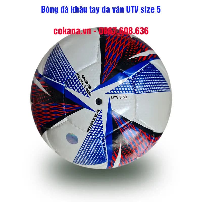 Bóng đá Bách Hiền khâu tay da vân UTV size số 5 thi đấu chuyên nghiệp - COKANA