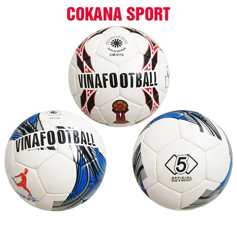 Bóng Đá Bách Hiền số 5 CM Vina Vinafootball khâu tay Da PVC CM - COKANA