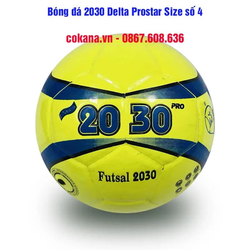 Bóng đá Futsal 2030 Detal Prostar vàng sân cỏ nhân tạo size 4 - COKANA