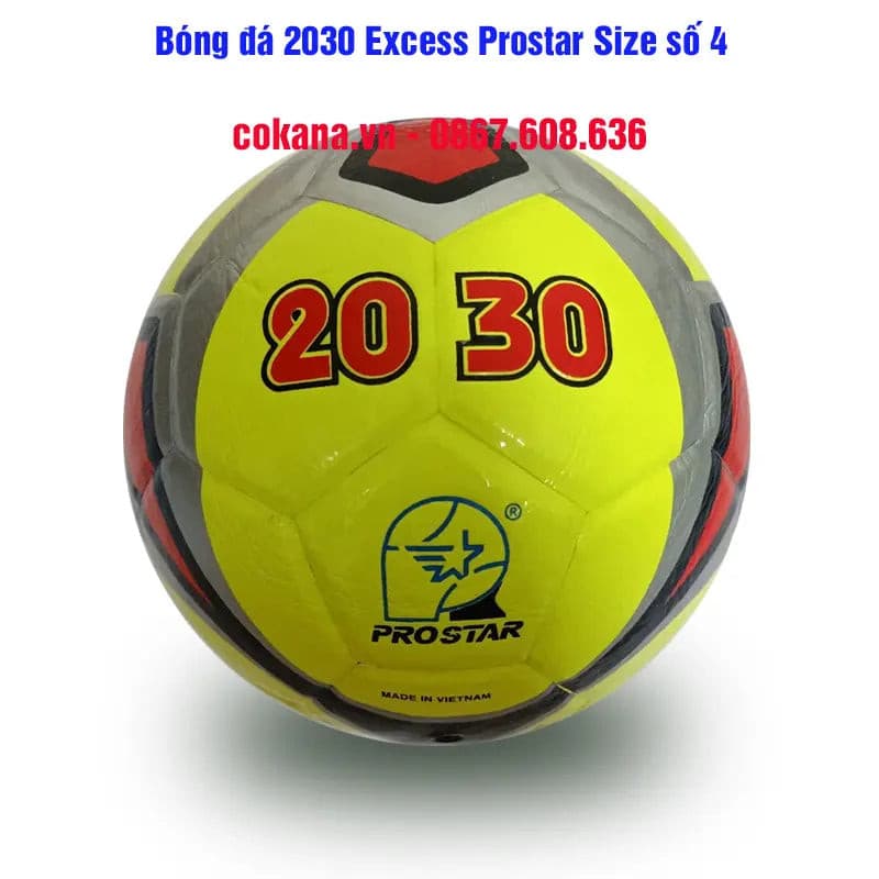 Bóng đá Futsal 2030 Excess Prostar sân cỏ nhân tạo vàng size 4 - COKANA