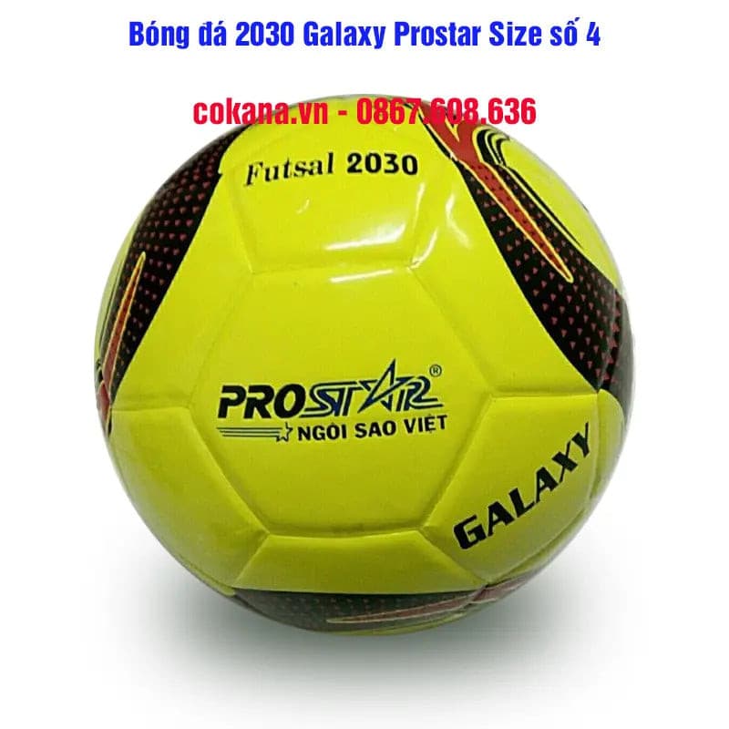 Bóng đá Futsal 2030 Galaxy Prostar sân cỏ nhân tạo vàng size 4 - COKANA