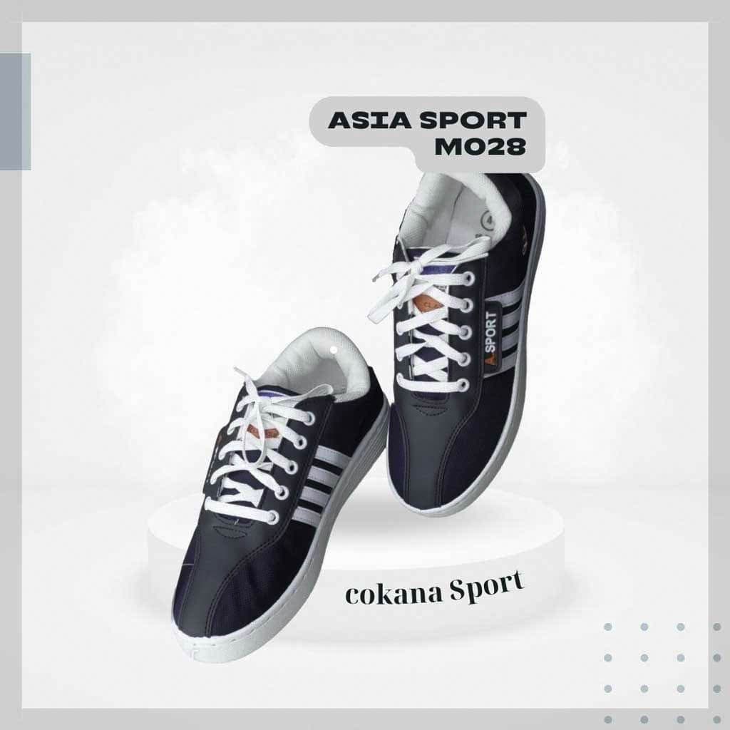 Giày Asia Sport đen sọc trắng M028 - COKANA