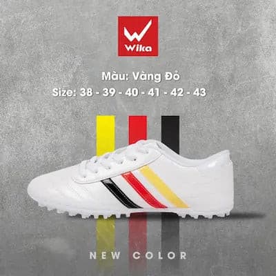 Giày đá bóng Wika 3 sọc trắng lớn size 38>>43 - COKANA