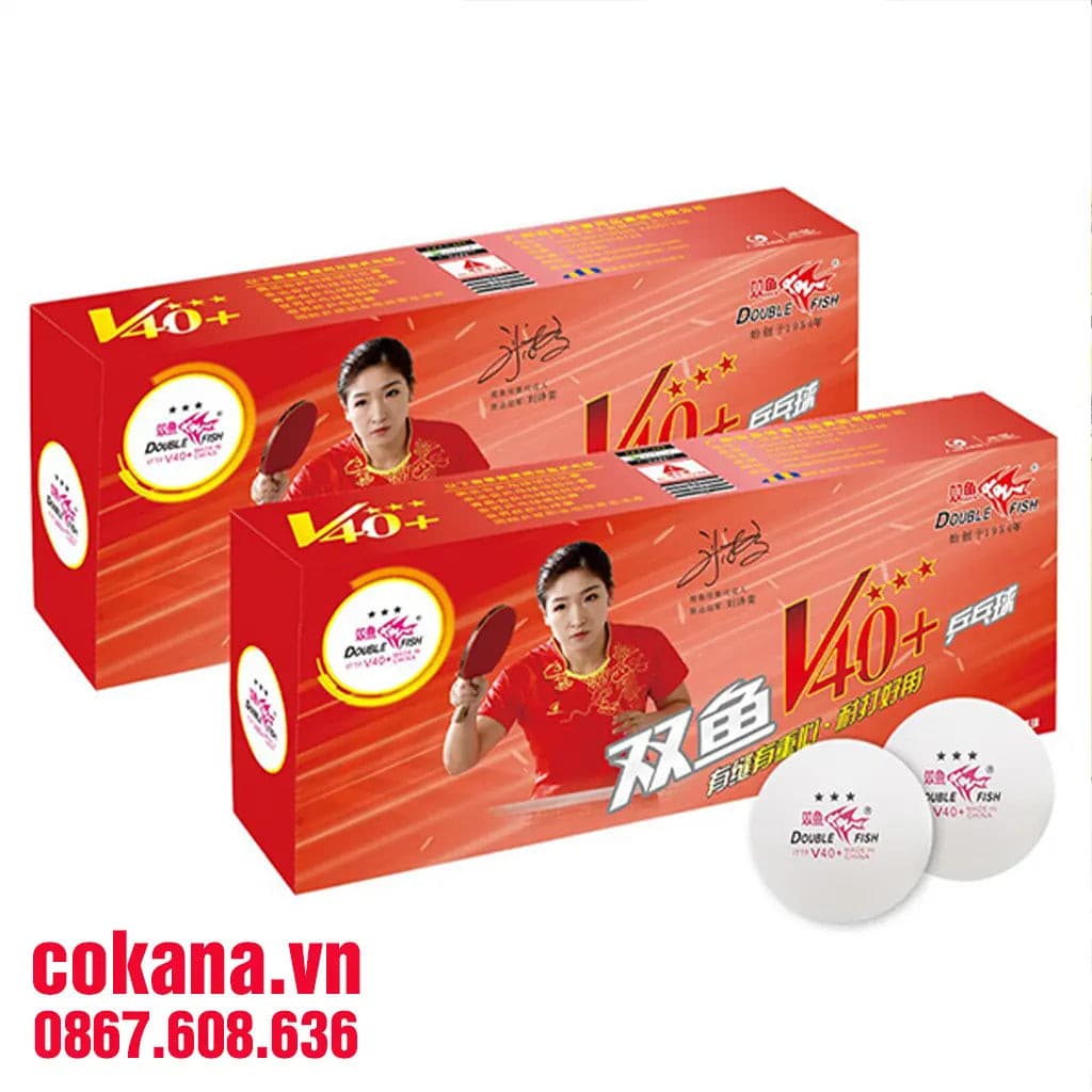 Quả bóng bàn thi đấu 40+ Double Fish - COKANA