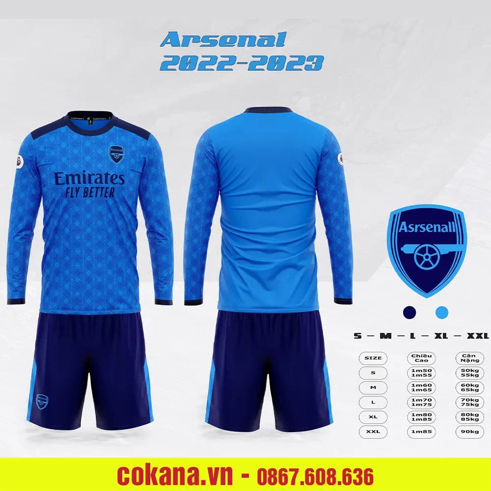 Quần áo Arsenal tay dai 2023-24 - COKANA