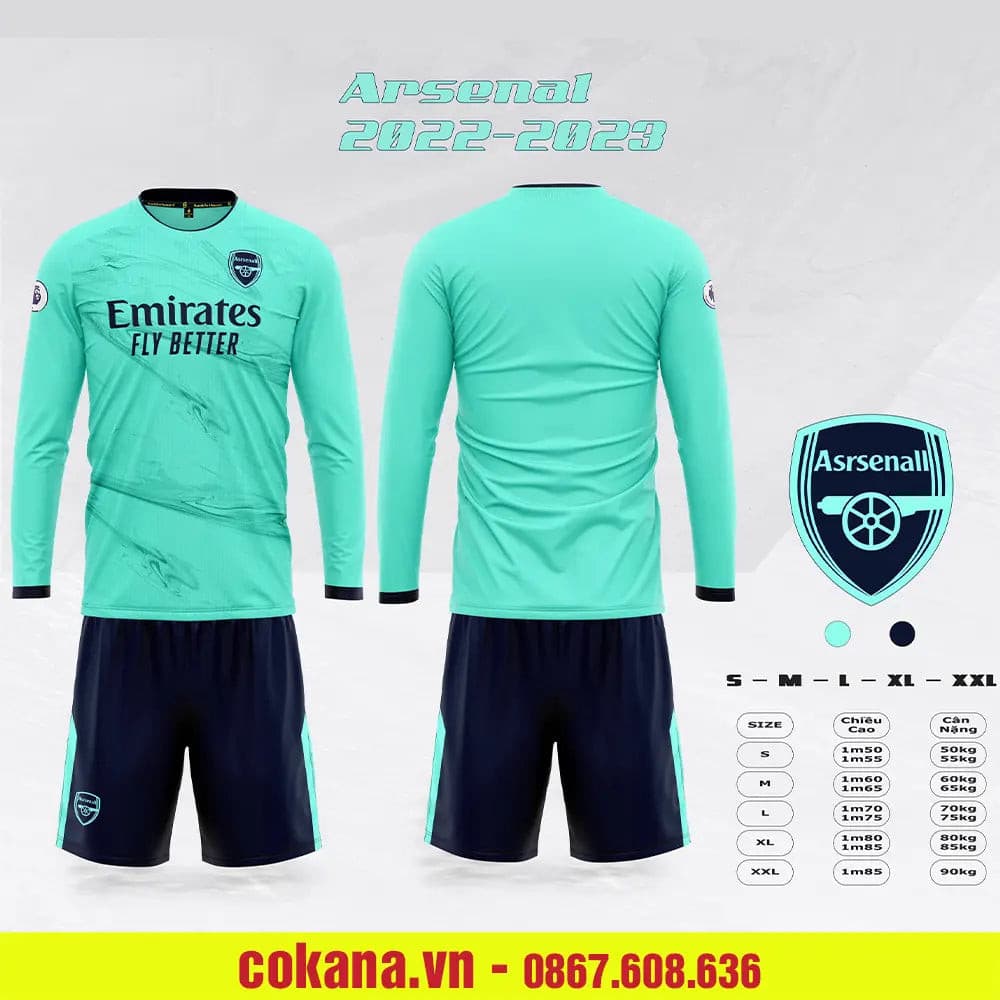 Quần áo Arsenal tay dai 2023-24 - COKANA