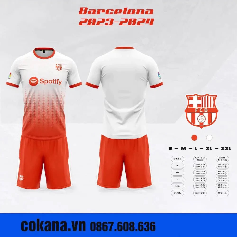 Quần áo bóng đá Barcelona thun lạnh SV - COKANA