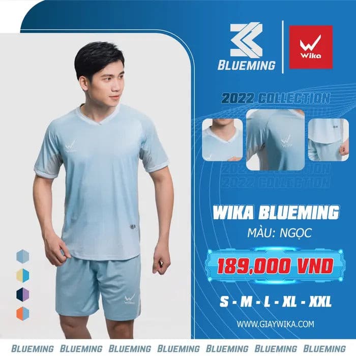 Quần áo bóng đá Blueming wika không logo - COKANA