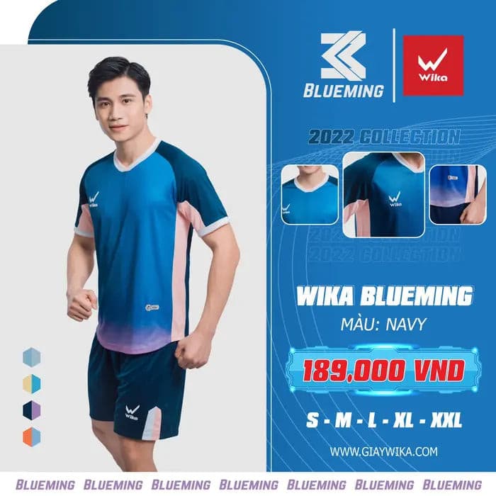 Quần áo bóng đá Blueming wika không logo - COKANA