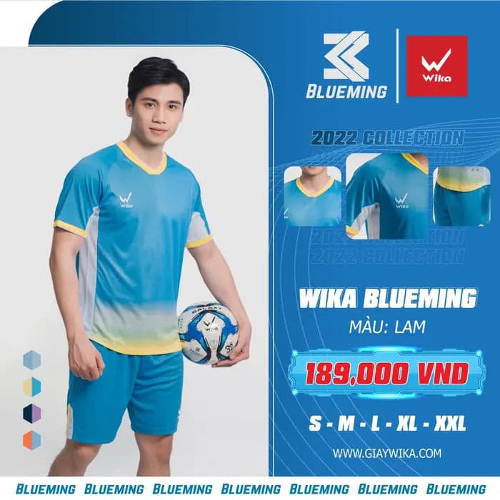 Quần áo bóng đá Blueming wika không logo - COKANA