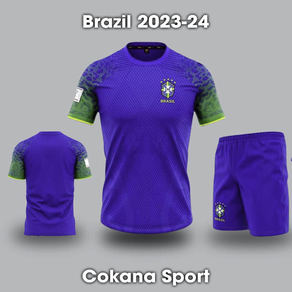 Quần áo bóng đá Brazil thun thái HD 2023-24 - COKANA