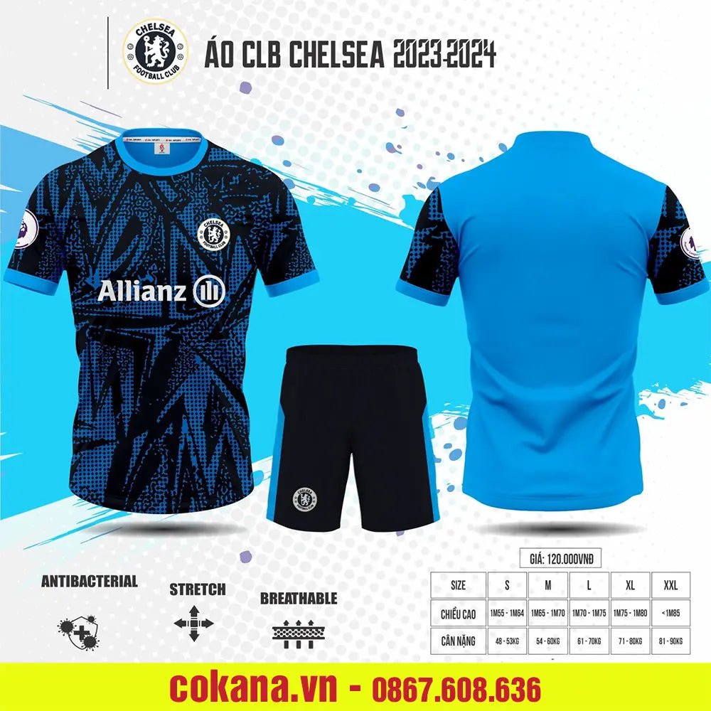 Quần áo bóng đá Chelsea 2023-24 thun lạnh DK - COKANA