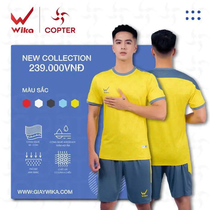 Quần áo bóng đá Copter Wika không logo - COKANA