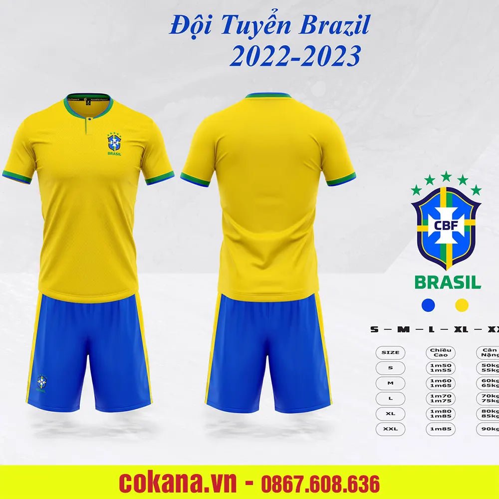 Quần áo bóng đá đội tuyển Brazil SV - COKANA