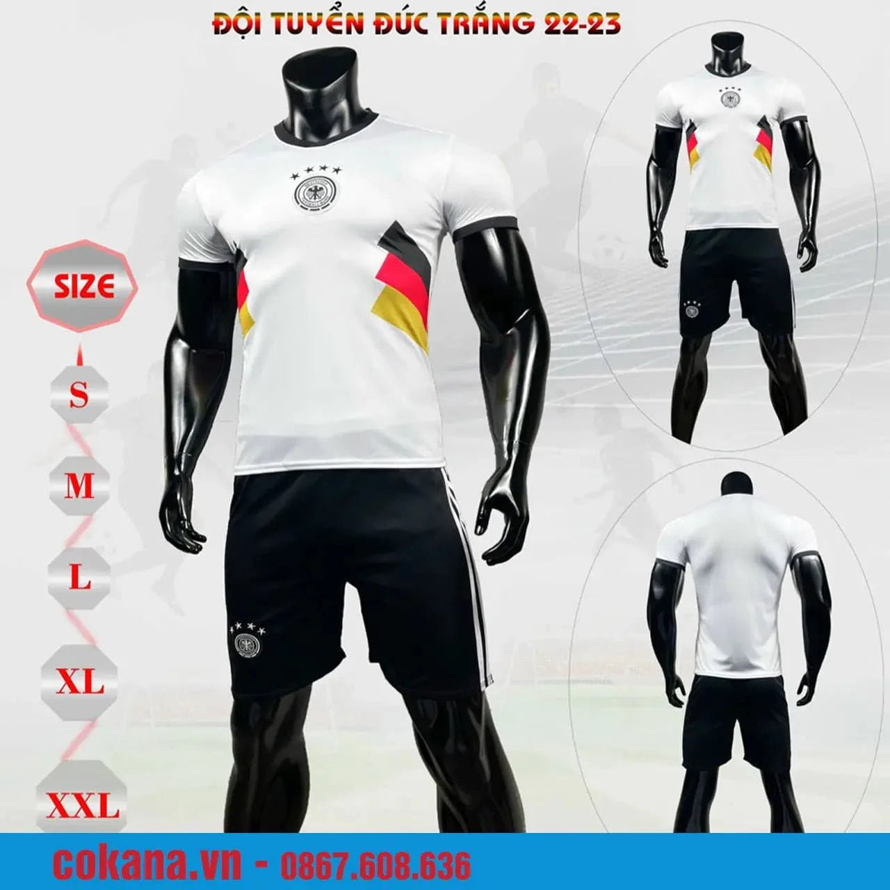 Quần áo bóng đá đội tuyển Đức 2023-24 thun lạnh DK - COKANA