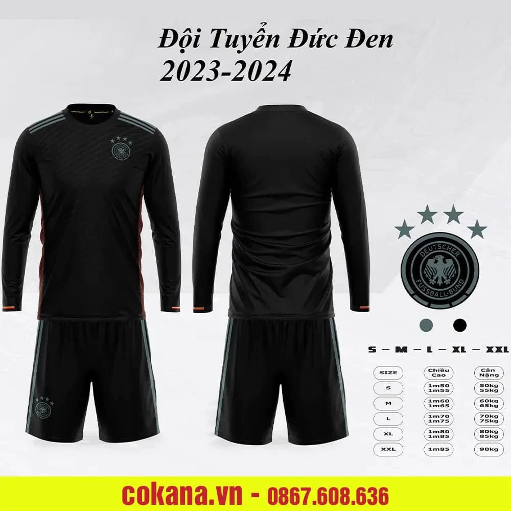 Quần áo bóng đá đội tuyển Đức tay dài thun lạnh SV 2023-24 - COKANA