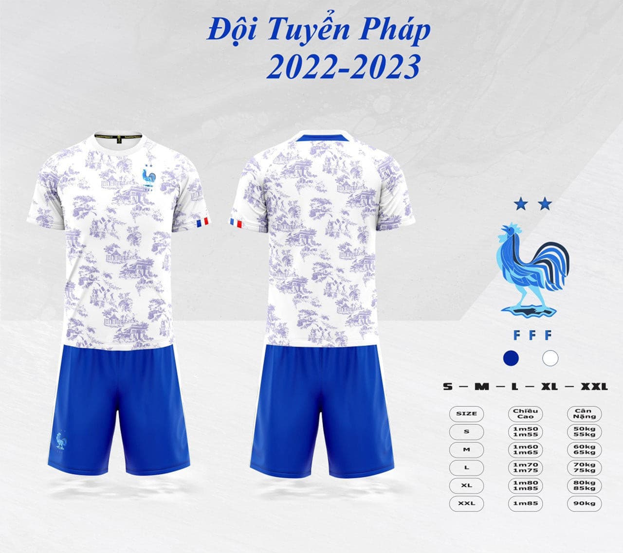 Quần áo bóng đá đội tuyển Pháp France 2023-24 thun lạnh Sao Viêt - COKANA