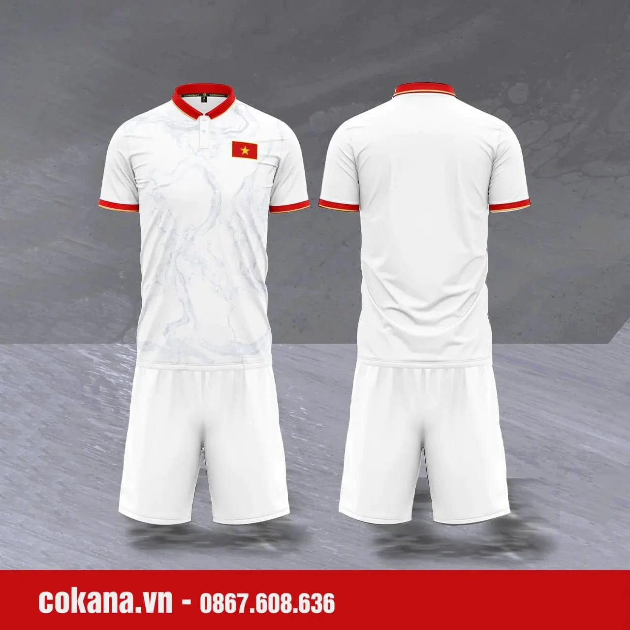 Quần áo bóng đá đội tuyển Việt Nam 2023-24 thun lạnh Sao Viêt - COKANA
