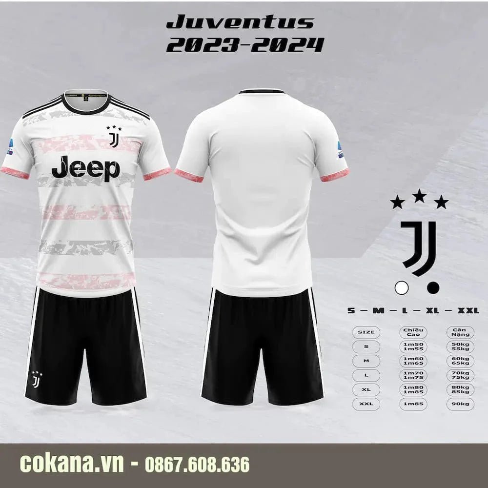 Quần áo bóng đá Juventus 2023-24 thun lạnh Sao Việt - Đen sọc trắng / S Đen sọc trắng S - COKANA