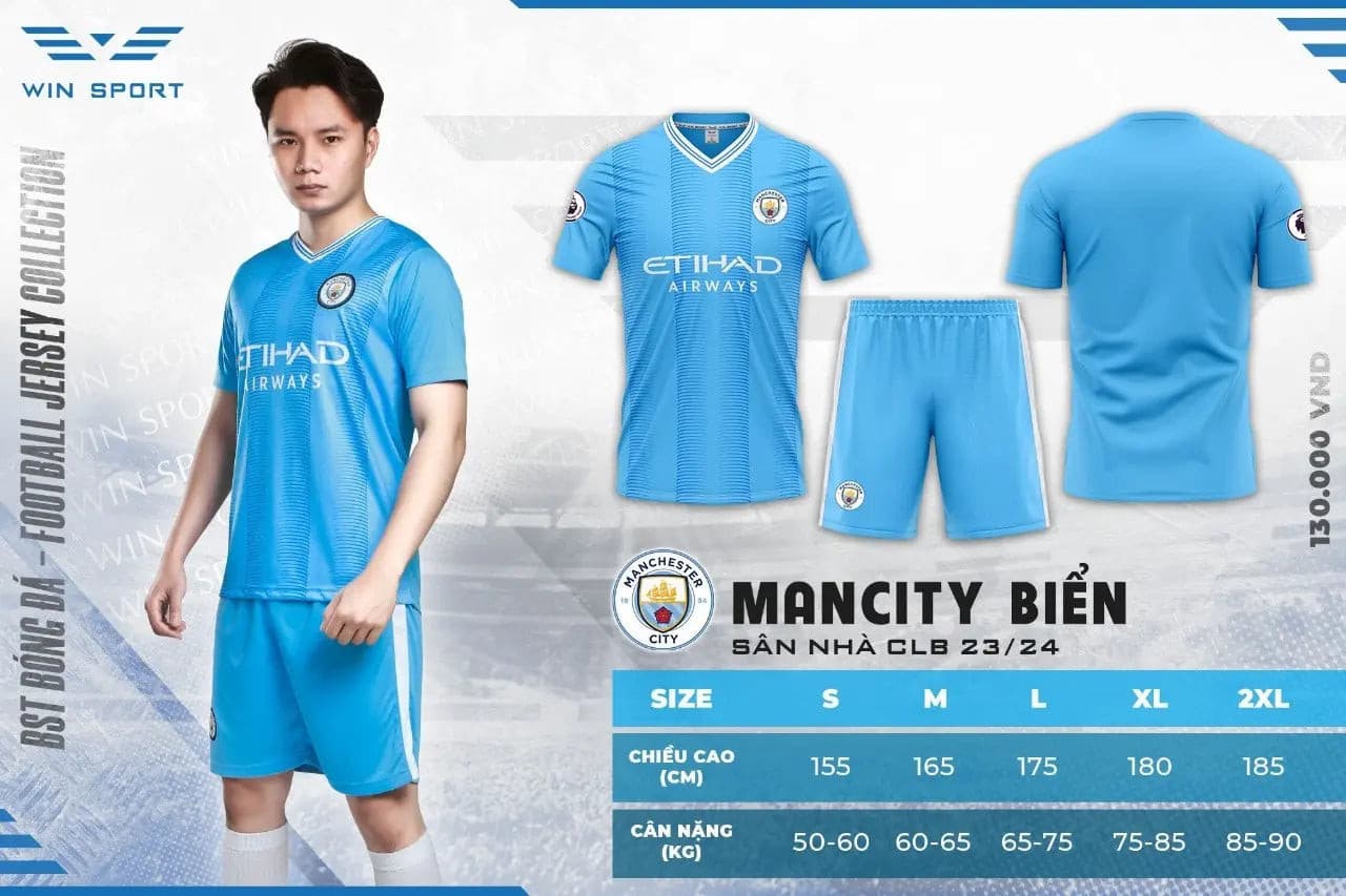 Quần áo bóng đá MC Manchester City Cp Win Sport 2023-24 - COKANA