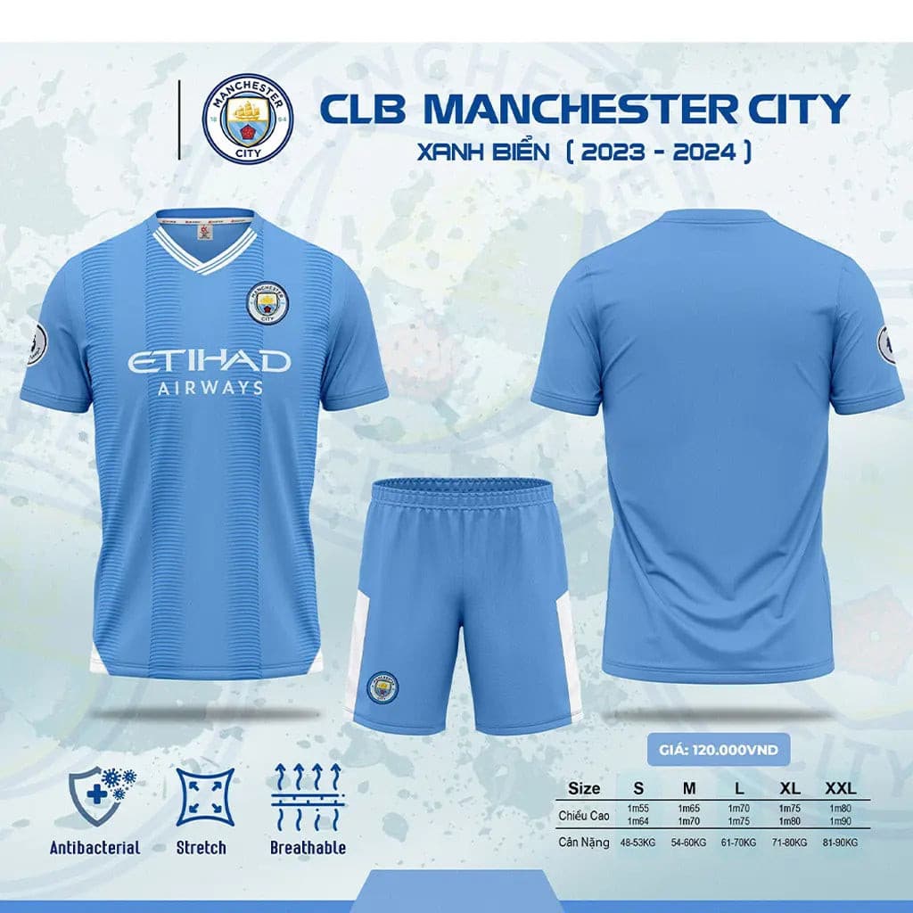 Quần áo bóng đá MC Manchester City DK 2023-24 - COKANA