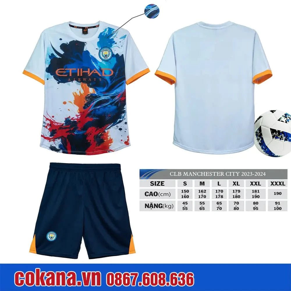 Quần áo bóng đá Mc Manchester City vải mè HD 2022-23 - COKANA