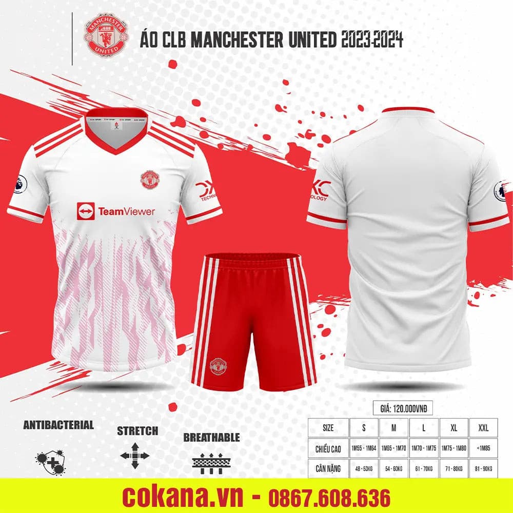 Quần áo bóng đá Mu Manchester United thun lạnh DK 2023-24 - COKANA