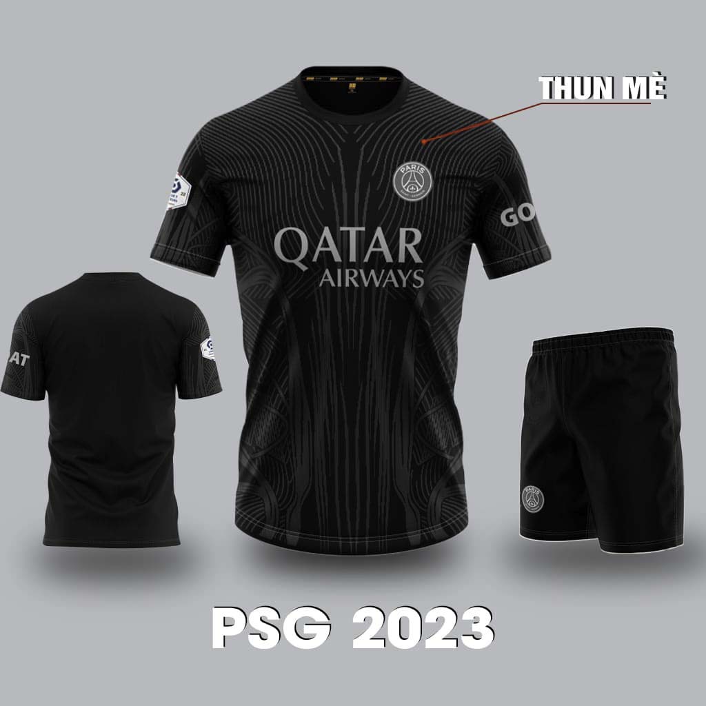 Quần áo bóng đá PSG Paris Saint Germain 2023-24 thun mè - COKANA