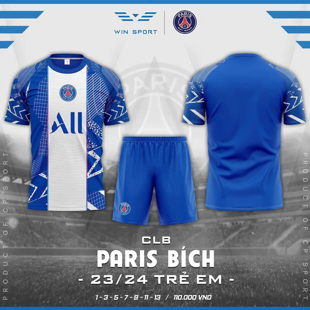 Quần áo bóng đá PSG Paris Saint Germain thun lạnh CP Win Sport 2023-24 - COKANA