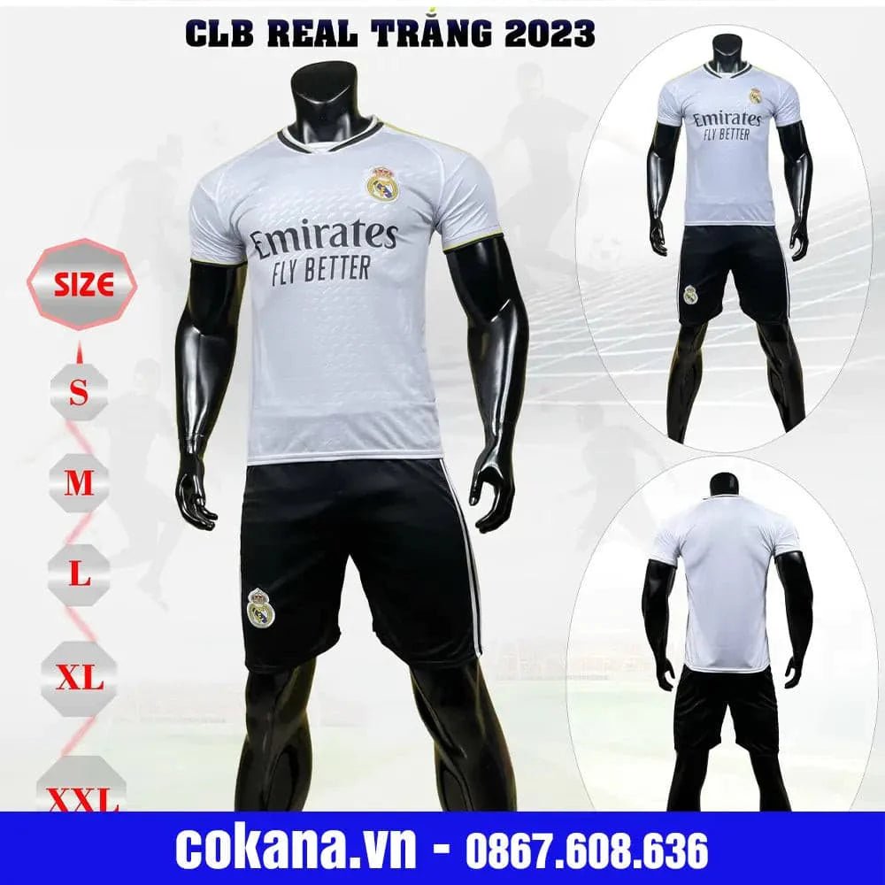 Quần áo bóng đá Real Madrid thun lạnh DK 2023-24 - COKANA