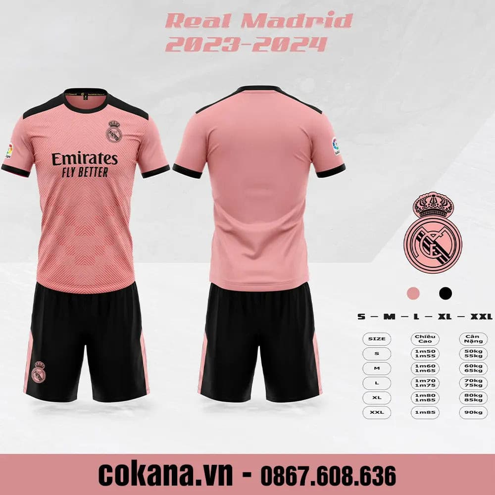 Quần áo bóng đá Real Madrid thun lạnh SV 2023-24 - COKANA